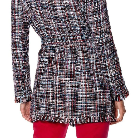 $149 NWT Boston Proper Tweed Tie Waist Jacket Size: XS - Picture 4 of 4